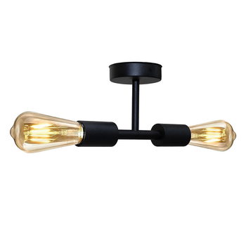 Люстра потолочная MSK Electric Asket на две лампы Е27 NL 2213-2 BK черная