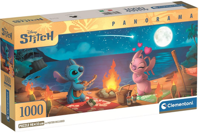 Puzzle Clementoni Panorama Compact Disney Stitch 1000 elementów 37061 (8005125370610)