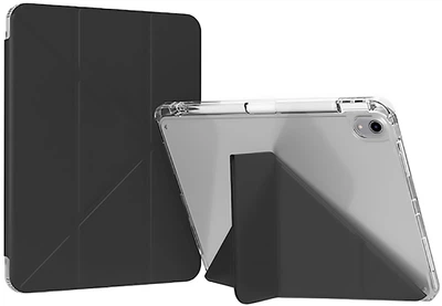 Чохол для планшета BeCover Ultra Slim Origami Transparent для Apple iPad Mini 6 2021 з кріпленням для стилуса Apple Pencil Black (BC_712930)