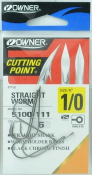 Крючки Owner Straight Shank 5100 - 111 № 1/0