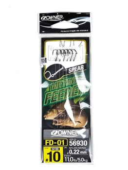 Крючок с поводком Owner Method Feeder Rig Spear FD-01 №10