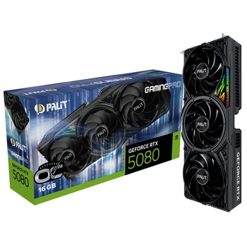 Відеокарта NVIDIA GeForce RTX 5080 16 ГБ GDDR7 з підтримкою трасування та охолодженням Black