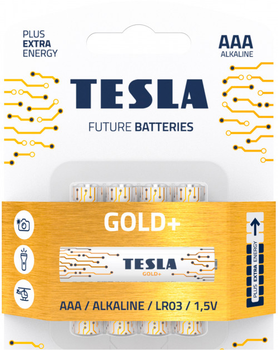 Батарейки Tesla GOLD+ Alkaline AAA 4 шт (M LB TESLA - 12030420)