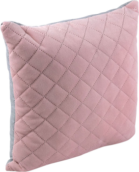 Подушка декоративная Руно VeLour Антиаллергенное волокно Розово- Серая 40х40 см (311.55_Pink and Grey ромб)