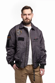 чоловічий бомбер - AIR SUPPORT - сірий, XS