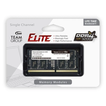 Оперативная память Team Elite SODIMM DDR4-3200 16384MB PC4-25600