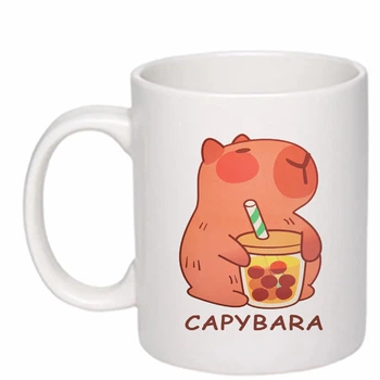 Чашка з друком "Капібара" (колір білий) (23921)