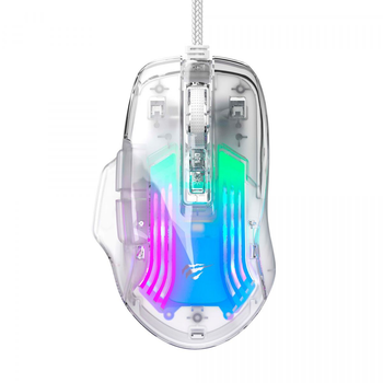 Игровая мышь проводная HAVIT HV-MS1011SE USB Transparent White