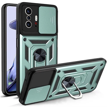 Чохол Fiji Camera Defence для Xiaomi 11T/11T Pro бампер із захистом камери та підставкою Green