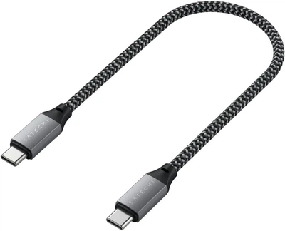 Кабель USB-C to USB-C Satechi 100W Space Gray (25 cm) (ST-TCC10M)