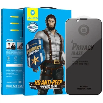 Защитное стекло Blueo Full Cover Anti-Peep Glass для Apple iPhone 15 Pro Max Black