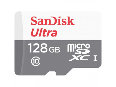 Карта памяти microSDXC (UHS-1) SanDisk Ultra 128Gb class 10 A1 (100Mb/s) (adapter SD) SDSQUNR-128G-GN3MA