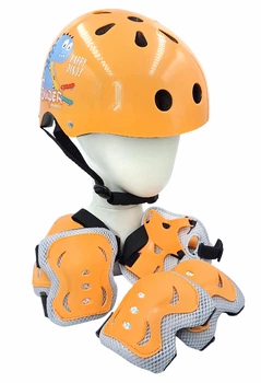 Комплект дитячий шолом та захист Yongkang GB24429-2009 S (5-9 р) жовтогарячий динозавр (G0001138)