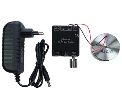 Виброколонка 25 Ватт в комплекте - Усилитель Sinilink XY-C50L + Вибродинамик 25W-4ohm + Блок питания
