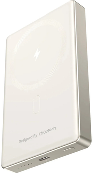 УМБ Choetech Magnetic Wireless 10000mAh 20W PD Qi-15W Ultra-thin Beige (B739-CCCWH)