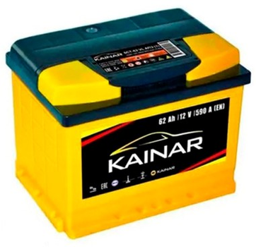 Автомобильный аккумулятор Kainar STANDART 62 А-ч (-/+) (590EN) 242х175х190 мм (K062 260)