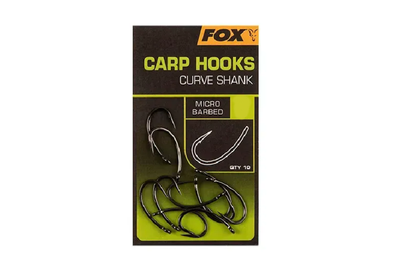 Карповий Гачок Fox Carp Hooks Curve Shank #4 10pcs,CHK232
