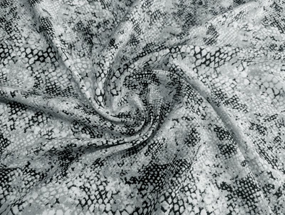 Тканина Штапель шовковистий пітон, сірий, пог. м. (ш14, 2409077B, д18 цв2)