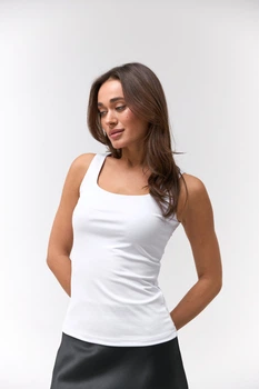 Майка база на широких бретелях Wear me XXXL Білий (12_25_007_9437)