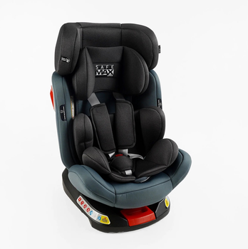 Автокресло детское универсальное Joy Isofix SafeMax SF-86230 группа 1-2-3 (9-36 кг) Серый с черным