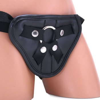 Трусы для страпона Plus Size Black PVC Corsette Strap-On (17837000000000000)
