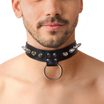 Чоловічий чокер із шипами Art of Sex - Stiles Leather and Spikes