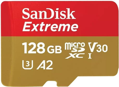 Карта памяти SanDisk microSD 128GB C10 UHS-I U3 + SD (SDSQXAA-128G-GN6MA)