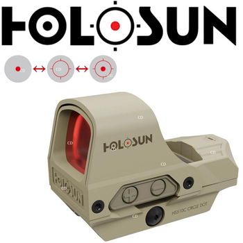 Приціл коліматорний HOLOSUN HS510C 2 MOA FDE
