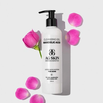 Очищающий гель с миндальной кислотой Cleansing gel mandelic acid AG Skin 230 мл
