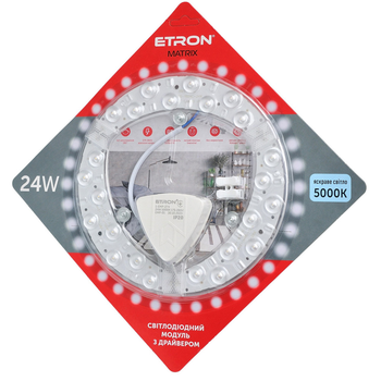 Світлодіодний модуль 24W 5000K IP20 MATRIX ETRON, модуль LED для світильника
