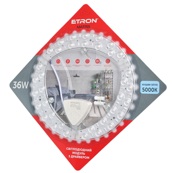 Світлодіодний модуль 36W 5000K IP20 MATRIX ETRON, ремкомплект для світильника люстри