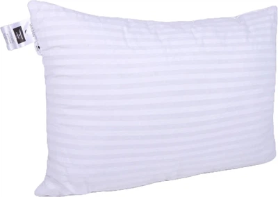 Подушка MirSon №0124 Сolor Fun Line 17-0605 Stripe White Вовна середня 50x70 см (2200010864571)