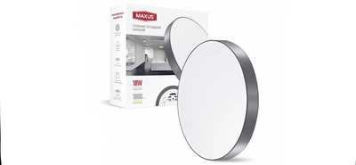 Светильник светодиодный 1-MSP-1841-SLG MAXUS SP Ceiling 18W 4100K Circle Slim Gray