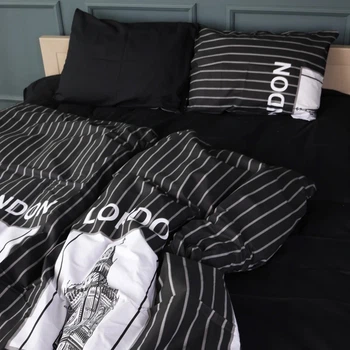 Комплект постельного белья Mirson King Size 220х240 см 17-0750 Black BigBen Бязь (2200010931044)