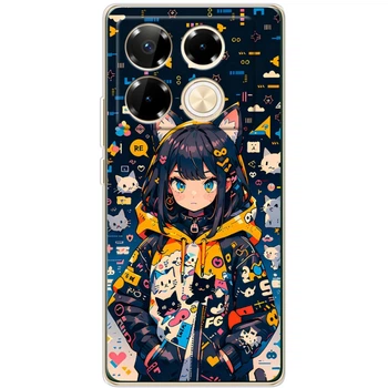 Силиконовый Чехол с Картинкой для Infinix Note 40 Pro Принт (Аниме, Anime) (59203-ysm003)