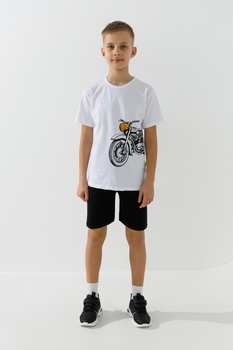 Костюм футболка+шорты для мальчика Happy Kids 018 146 см Белый