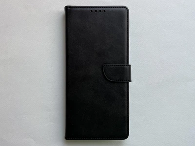 Защитный чехол-книжка WAVE Fold Case для Xiaomi Redmi Note 12 4G черный, из матовой искусственной кожи со слотами для карт, карман для купюр, магнитная застежка