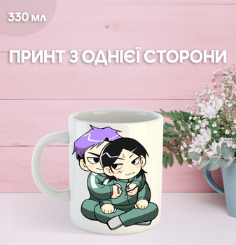Кружка Игра в кальмара с принтом керамическая чашка Squid Game 330 мл Uk_431