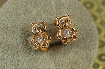 Сережки дитячі Xuping Jewelry Мишки 1,4 см золотисті