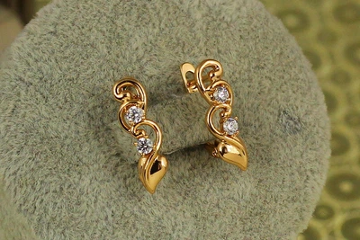 Сережки Xuping Jewelry Пасифлора 1.8 см золотисті