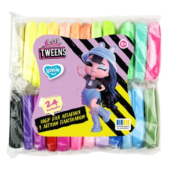 Набір для ліплення з повітряним пластиліном L.O.L. Surprise! Tweens 24 кольори ТМ Lovin LOL70192