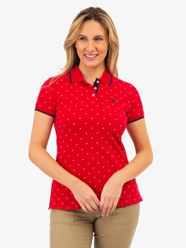 Поло женское U.S. Polo Assn 215855-ZH00A(Engine Red) XS Красное (786660505702)