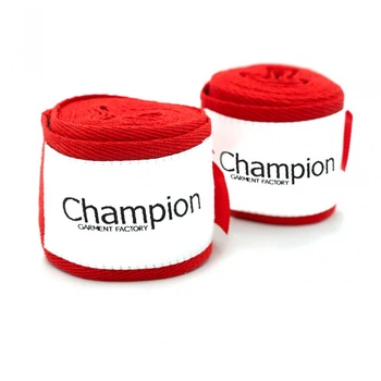 Бинты для боксеров 2.5м 2 шт хлопок Champion Красный 9058
