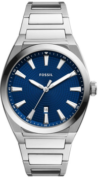 Часы мужские Fossil Fashion FS5822 аналоговые с браслетом из нержавеющей стали кварцевые Серебристые (33-102-Fs5822)