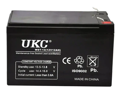 Аккумулятор UKC WST-12 12V 12Ah RC201502 для ИБП, сигнализаций, освещения и электротранспорта