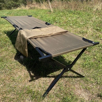 Армейская раскладушка НАТО Стандарт до 200 кг (196×65×47), Хаки (6598-11)