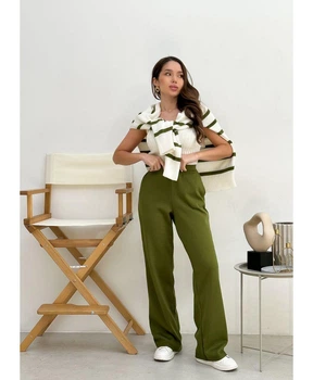 Штани в'язані ART KNIT Jolie, S-M, 165-168 хакі 028421