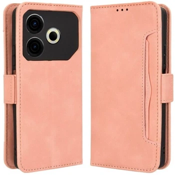 Чохол-книжка з кишеньками Deexe Wallet Stand для TECNO Pova 6 Neo - Pink