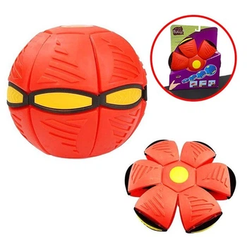 Летающий мяч трансформер с ЛЕД подсветкой Фрисби НЛО Flat Ball Disc Летающая тарелка для детей