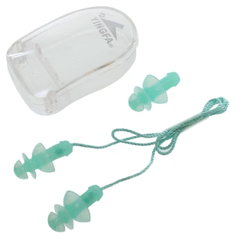 Беруши для плавания на шнурке Ear Plug YINGFA R086 (силикон, мятный)